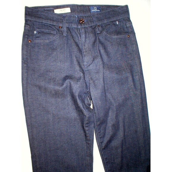New Womens 26 AG Jeans NWT Designer The Janis High Waist Flare Dark Blue - Picture 2 of 6